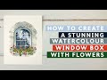 How to create a stunning watercolour window box with flowers