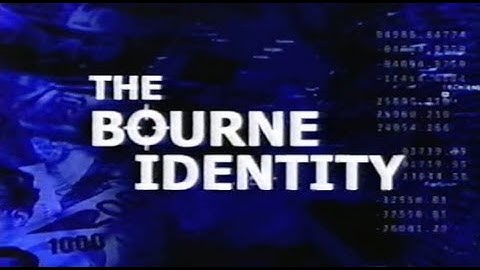 The Bourne Identity Extended Trailer From 2002
