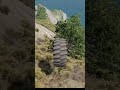 Giant Tractor Tire vs Giant Cliff - BeamNG.drive