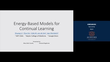 Energy-Based Models for Continual Learning