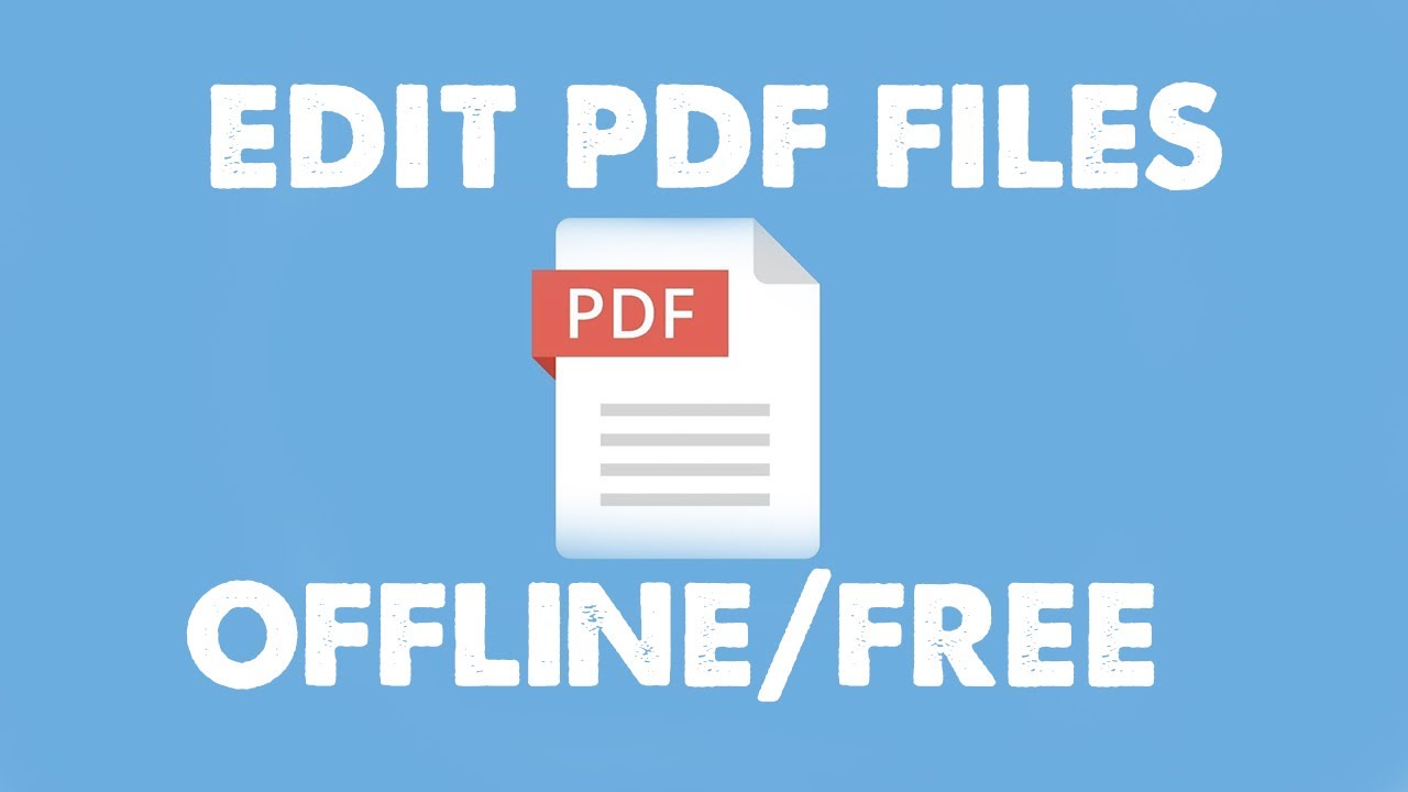 How to Edit pdf. Offline files