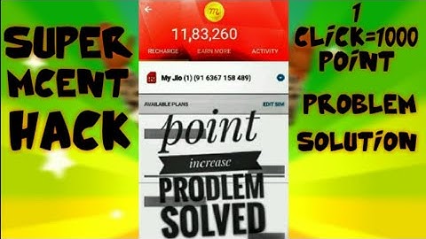 Mcent super hack 1minute=1000 point 2019 point increase problem solved