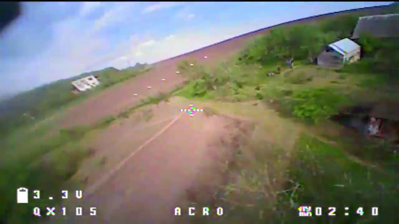 Полет на QX105 BAT по fpv в ACRO и STAB режимах
