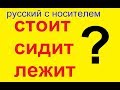 № 440 СТОИТ? СИДИТ? ЛЕЖИТ? / трудности русского языка