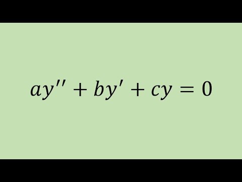 2.1 Solving Second Order Linear Homogeneous ODEs with Constant ...