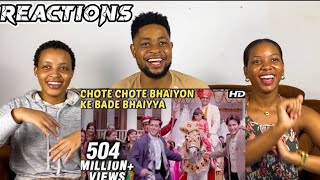 African Friends Reacts Chhote Chhote Bhaiyon Ke Bade Bhaiyya - Hum Saath Saath Hain - Wedding Song