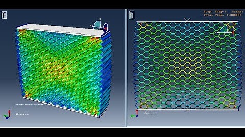 #abaqus #tutorials : #compression test of silicone rubber with #honeycomb #structure