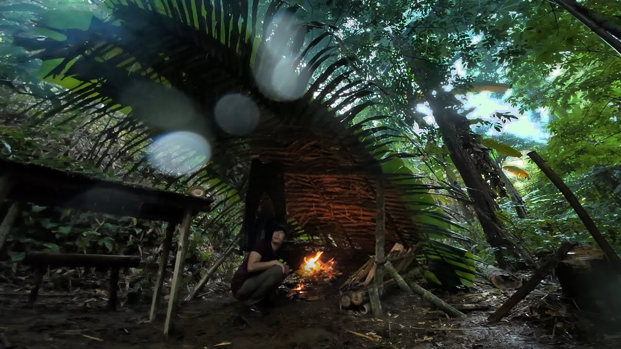 อยู่ป่า10วัน ใช้ชีวิตในป่าดิบฝนหาอาหาร สร้างสิ่งอำนวยความสะดวก...[Ep.3]