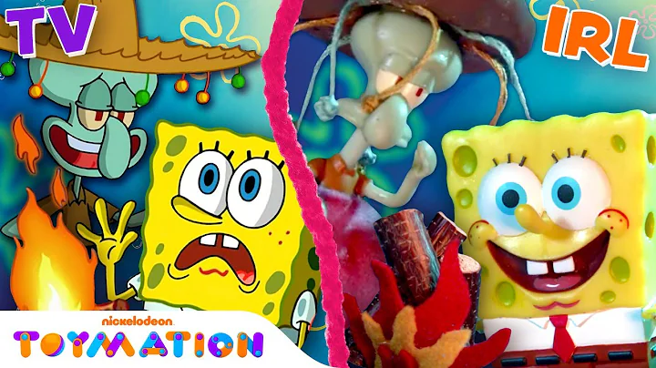 The Sea Bear Attacks Squidward, SpongeBob & Patrick IRL! | SpongeBob Toys | Toymation