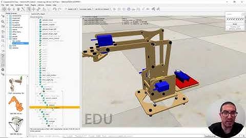 meArm Robot Axis Control (Step 5) | CoppeliaSim (V-REP)