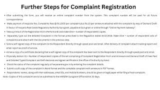 HARERA Gurugram Infographics : A Step-by-Step Guide to Agent and Complaint Registration (English)