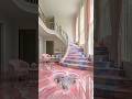 🌸 Stunning Pink Marble Floor Makeover in a Luxury Mansion ✨🏡 #epoxyfloor