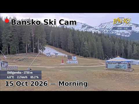 Bansko Ski Resort Live Cam 24/7, 15 Oct 2026 - Morning
