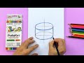 Рисуем ЦИЛИНДР урок рисования - построение карандашом