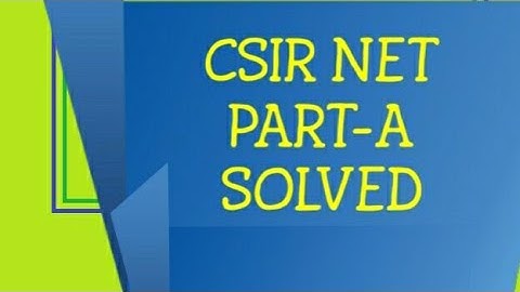 CSIR-NET/PART-A (2)Geometry based problems solved