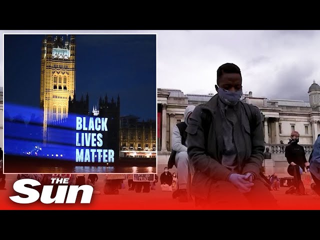 'Black Lives Matter' projected onto Parliament 