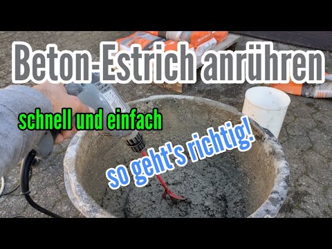 Video: Verbrauch Sand-Zement-Gemisch. Sand-Zement-Estrich