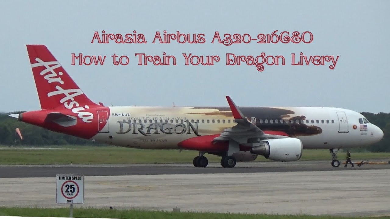 Plane Spotting @ Sandakan Airport =How to Train Your Dragon Livery + Airbus A320-216CEO=