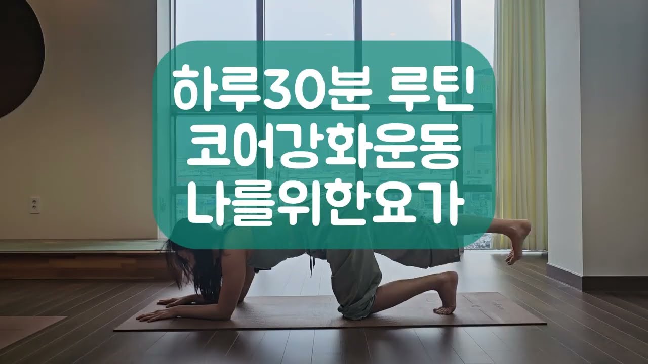 홈트 30분 전신코어 운동 (복근+둔근+내전근+허리) 나를위한요가