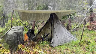 Camping in Heavy Rain - Pastrami Palace Meal