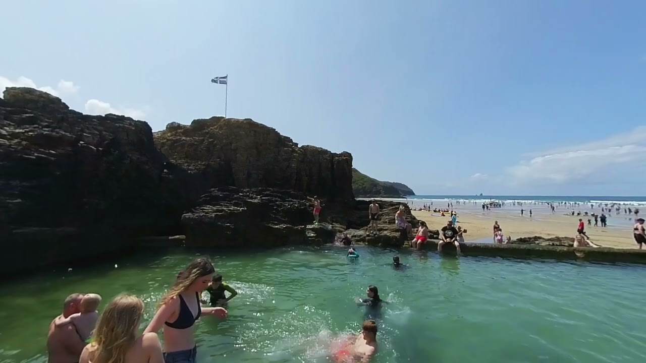 VR180 3D PERRANPORTH BEACH CORNWALL JULY 2024