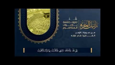 تلاوة رائعة من سورة الزمر -مكتوبة-