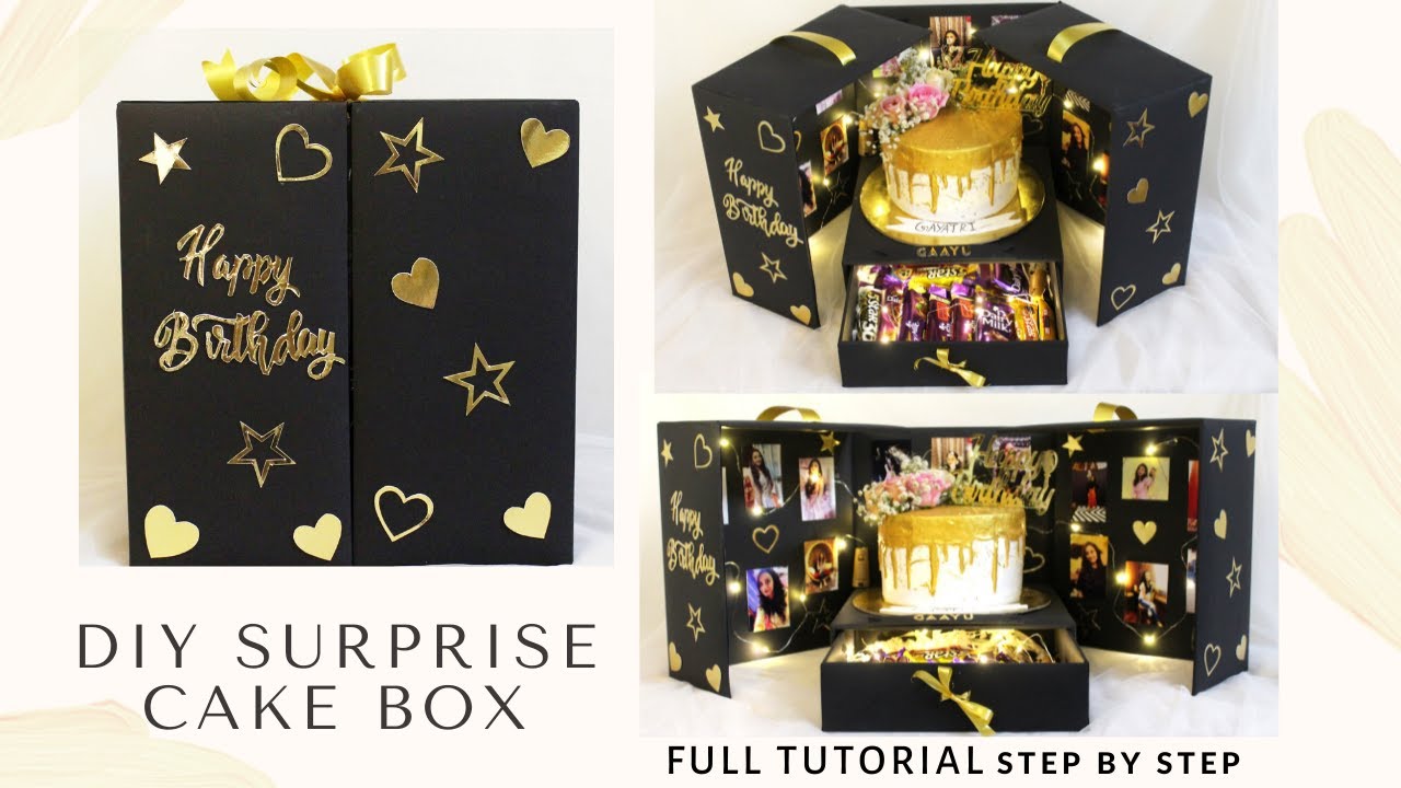 Surprising Cake Gift Box Ideas  Easy Paper Cake Box Tutorial