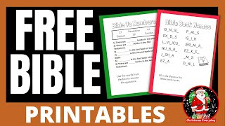 Free Bible Study Printables