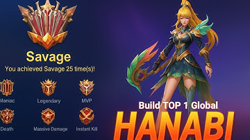 27 kills + SAVAGE!! HANABI SUPER DAMAGE!! POWER OF HANABI 🥵💀 - BUILD TOP 1 GLOBAL HANABI 2025 ~ MLBB