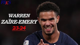 Warren Zaïre-Emery 2023/24ᴴᴰ | Skills, Goals & Assists | PSG