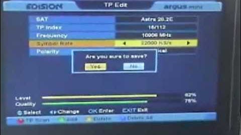 How to manually tune in channels on Edision Argus Mini Satellite Combo Receiver