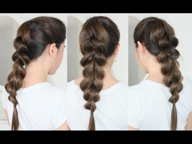 PULL THROUGH BRAID TUTORIAL - COME FARE UNA FINTA TRECCIA CON GLI ELASTICI!  Adriana Spink - YouTube