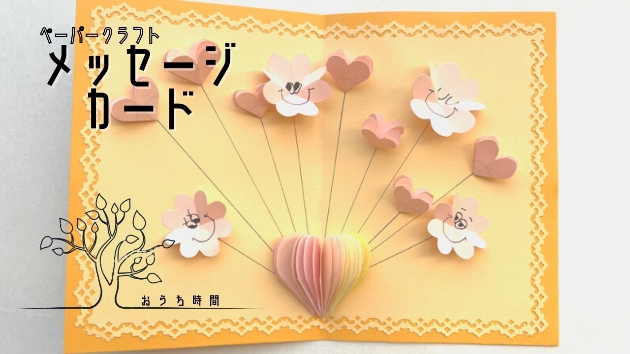 【ペーパークラフト 】ギミックなメッセージカード/おうち時間/giftcard/