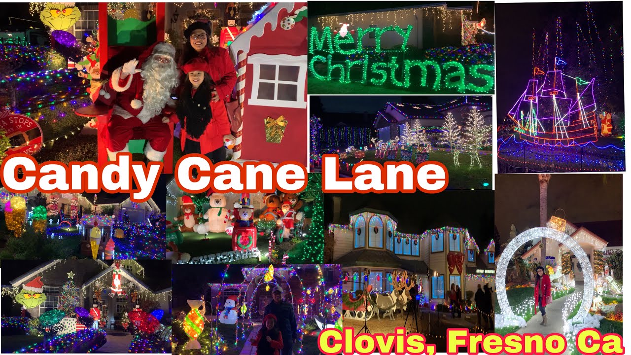 Candy Cane Lane Fresno Ca Christmas lights Happy Holidays YouTube