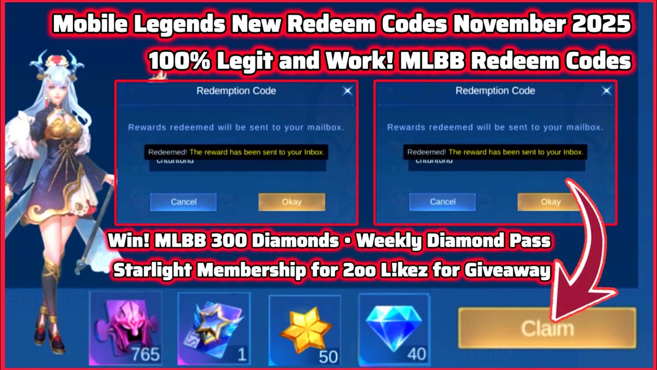 Mobile Legends New Redeem Codes November 14, 2025 - 100% Legit and ...