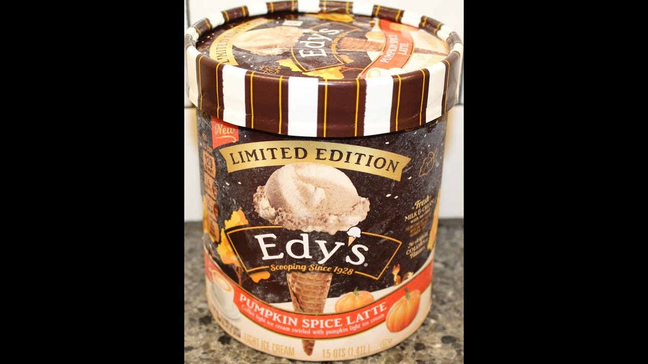 Edy’s / Dreyer’s Pumpkin Spice Latte Ice Cream Review YouTube