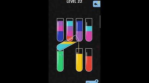 Water color sort ||water color sort level - 22 walkthrough solution (IOS/Android) || simple solution