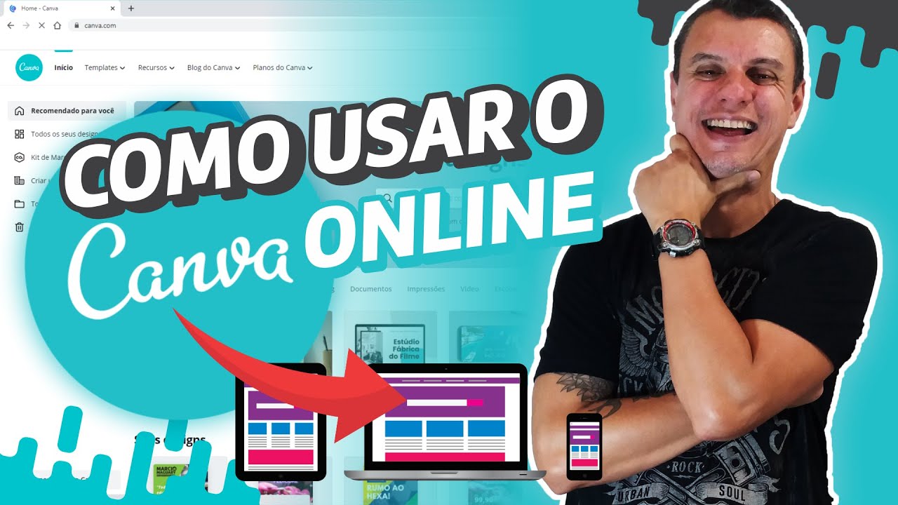 Como usar o CANVA para criar artes gráficas ONLINE 100 GRÁTIS (Iniciante ou Profissional) YouTube
