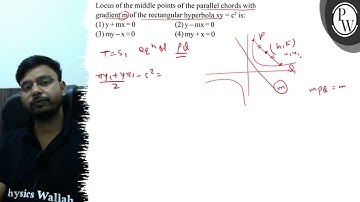 Locus of the middle points of the parallel chords with gradient \( ...