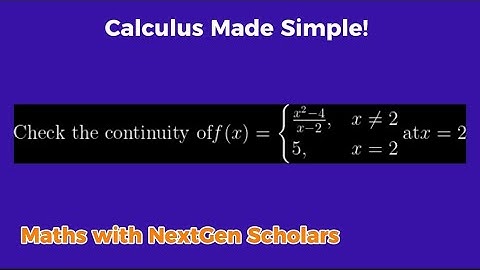 Removable Discontinuity Explained | f(x) = (x² - 4)/(x - 2) at x = 2 | Continuity in Calculus