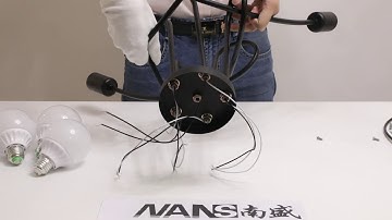 NANS Vintage chandelier LED Ceiling Light Installation Video RU