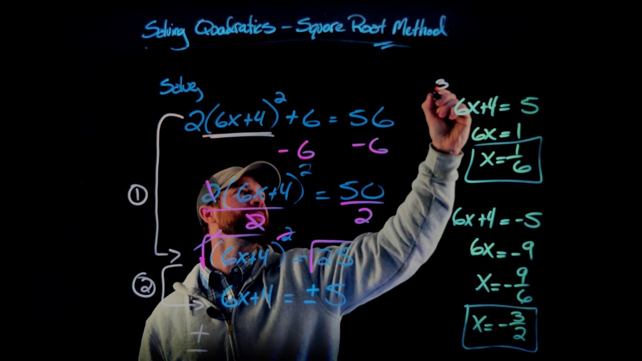 Solving Quadratics with Square Root - YouTube