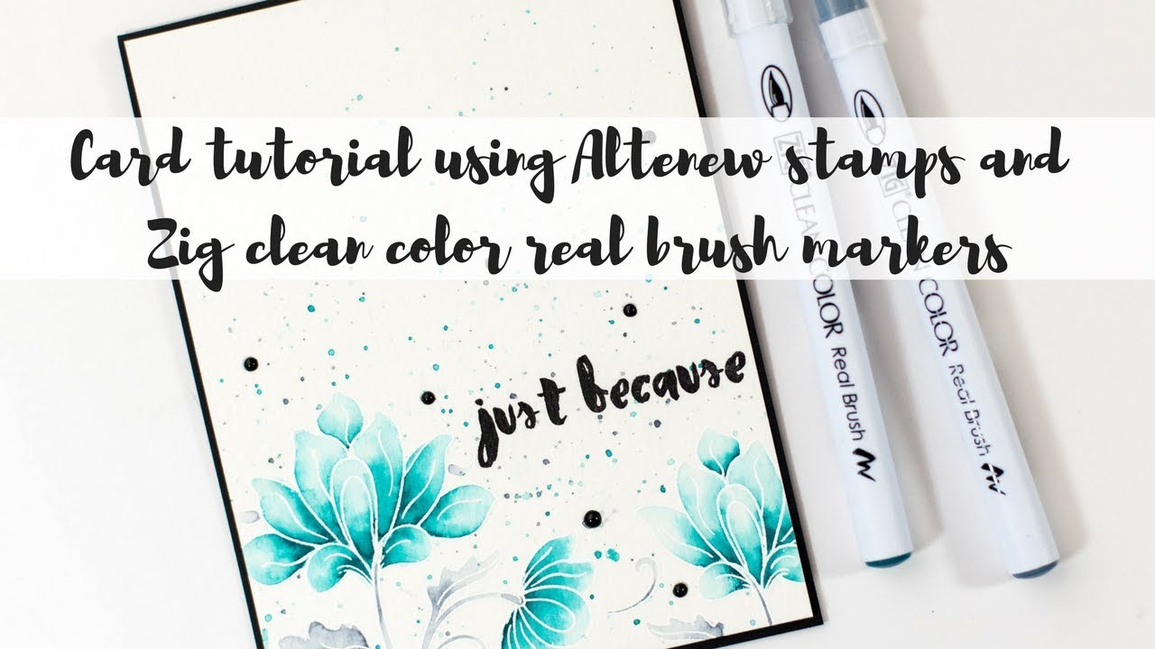 Zig clean color real brush markers & Altenew Persian Motifs stamp set ...