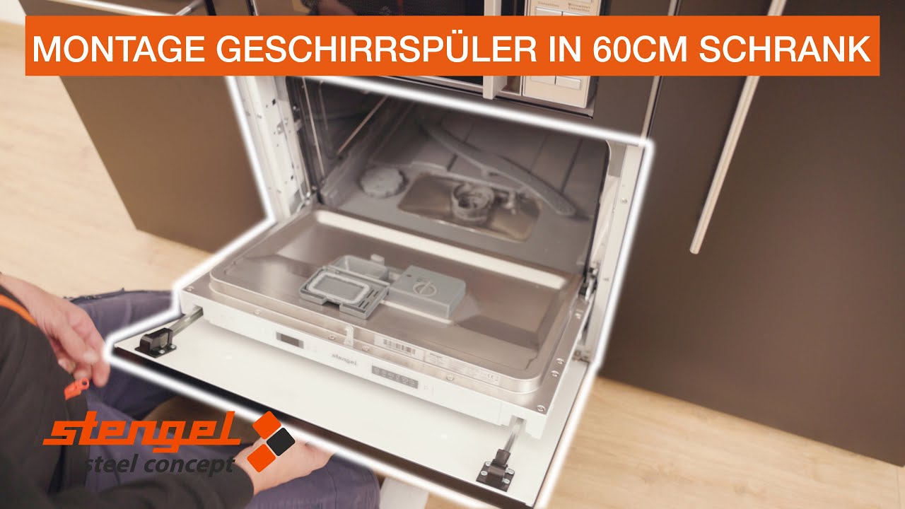 Einbau Geschirrspüler klein in 60cm Schrank | Stengel Steelconcept