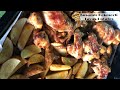 Fırında Tavuk patates-SUSAM&amp;PEKMEZ SOSLU TAVUK-tavuk yemeği-patatesli Tavuk