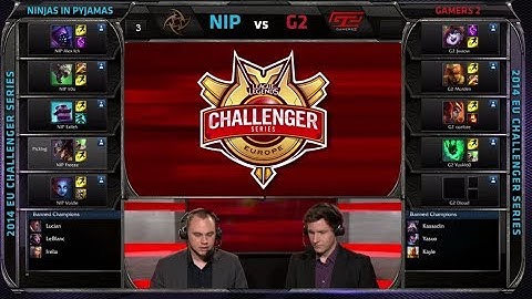 Ninjas In Pyjamas (w Alex Ich) vs Gamers 2 (w Ocelote) | Game 1 SemiFinals EU Challenger Summer 2014