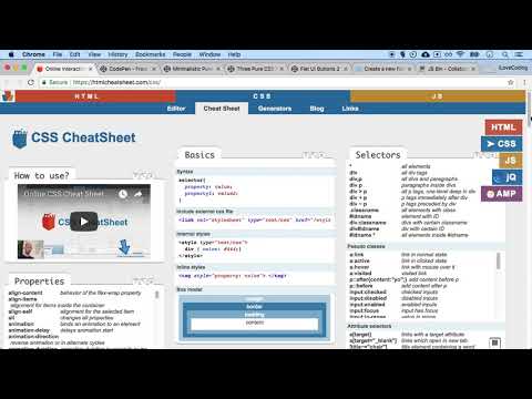 Lesson 64 - Codepen + HTML Cheatsheet