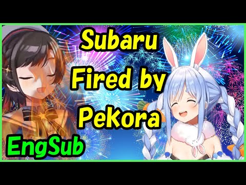 Oozora Subaru fired by Usada Pekora