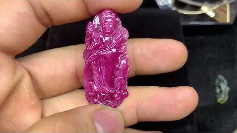 Phong Thủy An Thịnh - Mặt dây mẹ Quan Âm Đá Ruby Lục Yên nước 1