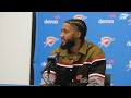 Ajay Mitchell & Isaiah Joe on setting the tone vs the Warriors | Post Game Media | November 11, 2025